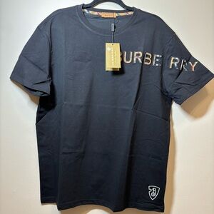 Burberry Navy Men's Short Sleeve Tee